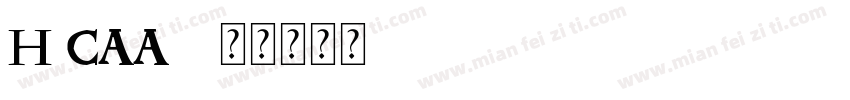 H CAA2字体转换